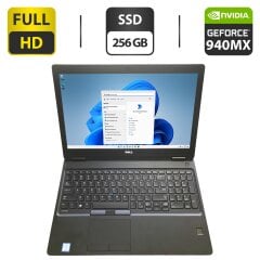 Ноутбук Dell Latitude 5580 / 15.6" (1920x1080) IPS / Intel Core i7-7820HQ (4 (8) ядра по 2.9 - 3.9 GHz) / 16 GB DDR4 / 256 GB SSD / nVidia GeForce 940MX, 2 GB GDDR5, 64-bit / WebCam