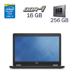 Ноутбук Dell Latitude E5570 / 15.6" (1920x1080) TN / Intel Core i5-6440HQ (4 ядра по 2.6 - 3.5 GHz) / 16 GB DDR4 / 256 GB SSD / Intel HD Graphics 530 / WebCam