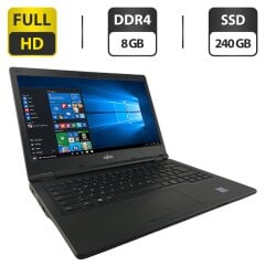 Ноутбук Fujitsu LifeBook E548 / 14" (1920x1080) IPS / Intel Core i5-7200U (2 (4) ядра по 2.5 - 3.1 GHz) / 8 GB DDR4 / 240 GB SSD / Intel HD Graphics 620 / WebCam