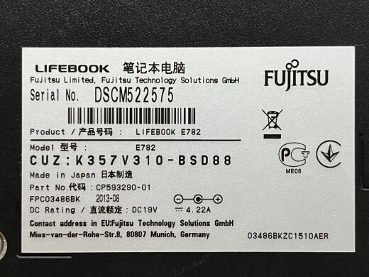 Ноутбук Б-клас Fujitsu LifeBook E782 / 15.6" (1366x768) TN / Intel Core i5-3320M (2 (4) ядра по 2.6 - 3.3 GHz) / 8 GB DDR3 / 120 GB SSD / Intel HD Graphics 4000 / WebCam Ноутбук Б-клас Fujitsu LifeBook E782 / 15.6" (1366x768) TN / Intel Core i5-3320M (2 (4) ядра по 2.6 - 3.3 GHz) / 8 GB DDR3 / 120 GB SSD / Intel HD Graphics 4000 / WebCam