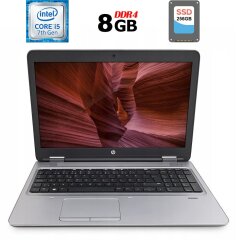 Ноутбук HP ProBook 650 G2 / 15.6" (1920x1080) TN / Intel Core i5-7200U (2 (4) ядра по 2.5 - 3.1 GHz) / 8 GB DDR4 / 256 GB SSD / Intel HD Graphics 620 / WebCam / DisplayPort