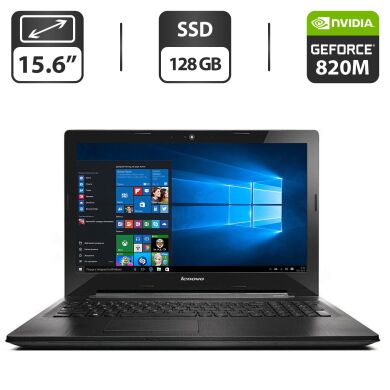 Ноутбук Lenovo G50-70 / 15.6" (1366x768) TN / Intel Pentium N3530 (4 ядра по 2.16 - 2.58 GHz) / 8 GB DDR3 / 128 GB SSD / nVidia GeForce 820M, 1 GB GDDR3, 64-bit / WebCam / DVD-ROM + Беспроводная мышка