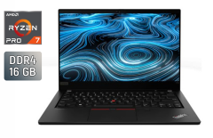 Ноутбук Lenovo ThinkPad T14 Gen 2a / 14" (1920x1080) IPS / AMD Ryzen 7 Pro 5850U (8 (16) ядер по 1.9 - 4.4 GHz) / 16 GB DDR4 / 480 GB SSD / AMD Radeon Vega 8 / WebCam / TouchID / Windows 10