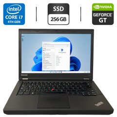 Ноутбук Lenovo ThinkPad T440p / 14" (1600x900) TN / Intel Core i7-4600M (2 (4) ядра по 2.9 - 3.6 GHz) / 16 GB DDR3 / 256 GB SSD / nVidia GeForce GT 730M, 1 GB GDDR3, 128-bit / WebCam / DVD-ROM / Fingerprint