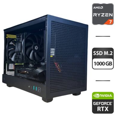 Сборка под заказ: новый игровой ПК DeepCool CH160 Black Tower / AMD Ryzen 7 5700X (8 (16) ядер по 3.4 - 4.6 GHz) / 32 GB DDR4 / 1000 GB SSD M.2 / nVidia GeForce RTX 4060, 8 GB GDDR6, 128-bit / 550W