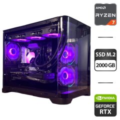 Сборка под заказ: новый игровой ПК GameMax Hype-M Black Tower / AMD Ryzen 7 7800X3D (8 (16) ядер по 4.2 - 5.0 GHz) / 32 GB DDR5 / 2000 GB SSD M.2 / nVidia GeForce RTX 5070, 12 GB GDDR7, 192-bit / 750W