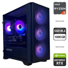 Сборка под заказ: новый игровой ПК Montech Air 100 ARGB Black Tower / AMD Ryzen 5 8400F (6 (12) ядер по 4.2 - 4.7 GHz) / 32 GB DDR5 / 1000 GB SSD M.2 / nVidia GeForce RTX 5060, 8 GB GDDR6, 128-bit / 650W