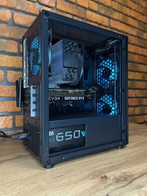 Сборка под заказ: новый игровой ПК Qube Wind Black Tower / Intel Core i3-12100F (4 (8) ядра по 3.3 - 4.3 GHz) / 16 GB DDR4 / 1000 GB SSD M.2 / nVidia GeForce RTX 3060, 12 GB GDDR6, 192-bit / HDMI / 650W