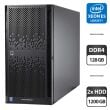 Сервер HP ProLiant ML350 Gen 9 Tower / 2x Intel Xeon E5-2683 v3 (14 (28) ядер по 2.0 - 3.0 GHz) / 128 GB DDR4 / 2x 1200 GB HDD (SAS) / Raid P440 / 2x 500W