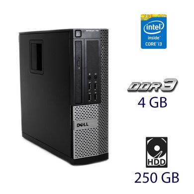 Системный блок Dell 790 SFF / Intel Core i3-2100 (2 (4) ядра по 3.1 GHz) / 4 GB DDR3 / 250 GB HDD / Intel HD Graphics 2000