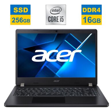 Ультрабук Acer TravelMate P214 / 14" (1920x1080) IPS / Intel Core i5-10210U (4 (8) ядер по 1.6 - 4.2 GHz) / 16 GB DDR4 / 256 GB SSD / Intel UHD Graphics / WebCam / Win 10 Ультрабук Acer TravelMate P214 / 14" (1920x1080) IPS / Intel Core i5-10210U (4 (8) ядер по 1.6 - 4.2 GHz) / 16 GB DDR4 / 256 GB SSD / Intel UHD Graphics / WebCam / Win 10
