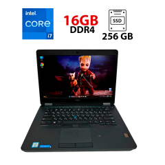 Ультрабук Б-класс Dell Latitude E7470 / 14" (1920x1080) IPS / Intel Core i7-6600U (2 (4) ядра по 2.6 - 3.4 GHz) / 16 GB DDR4 / 256 GB SSD / Intel HD Graphics 520 / WebCam / Win 11 Pro