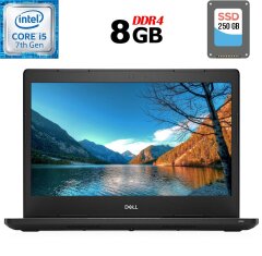 Ультрабук Dell Latitude 3480 / 14" (1366x768) TN / Intel Core i5-7200U (2 (4) ядра по 2.5 - 3.1 GHz) / 8 GB DDR4 / 250 GB SSD / Intel HD Graphics 620 / WebCam / USB 3.1 / HDMI / Windows 10 ліцензія