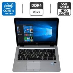 Ультрабук HP EliteBook 840 G4 / 14" (1920x1080) TN / Intel Core i5-7300U (2 (4) ядра по 2.6 - 3.5 GHz) / 8 GB DDR4 / 128 GB SSD + 320 GB HDD / Intel HD Graphics 620 / WebCam / Windows 10 Pro