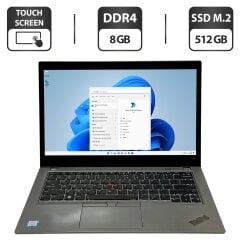 Ультрабук Lenovo ThinkPad T480s / 14" (1920x1080) IPS Touch / Intel Core i7-8550U (4 (8) ядра по 1.8 - 4.0 GHz) / 8 GB DDR4 / 512 GB SSD M.2 / Intel UHD Graphics 620 / WebCam