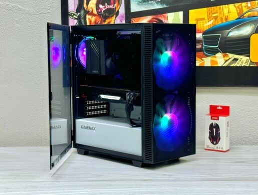 Ігровий ПК GameMax Aero Black Tower / AMD Ryzen 7 7800X3D (8 (16) ядер по 4.2 - 5.0 GHz) / 32 GB DDR5 / 1000 GB SSD / AMD Radeon Rx 6800 Xt Phantom Gaming, 16 GB GDDR6, 256-bit / 750W / Win 11 Ігровий ПК GameMax Aero Black Tower / AMD Ryzen 7 7800X3D (8 (16) ядер по 4.2 - 5.0 GHz) / 32 GB DDR5 / 1000 GB SSD / AMD Radeon Rx 6800 Xt Phantom Gaming, 16 GB GDDR6, 256-bit / 750W / Win 11