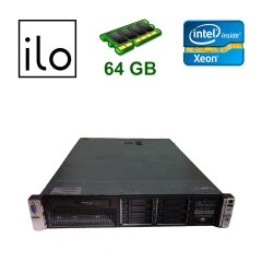 HP ProLiant 2U DL380p G8 SFF / 2x Intel Xeon E5-2643 (4 (8) ядра по 3.3 - 3.5 GHz) / 64 GB DDR3 / 2x БЖ / ILO4