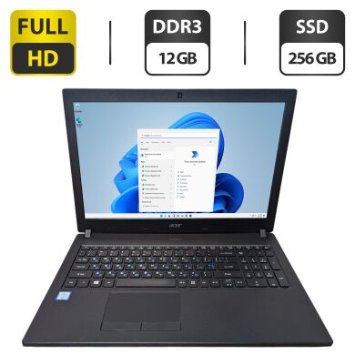 Ноутбук Б-клас Acer TravelMate P2510 / 14" (1920x1080) TN / Intel Core i3-7130U (2 (4) ядра по 2.7 GHz) / 12 GB DDR3 / 256 GB SSD / Intel HD Graphics 620 / WebCam