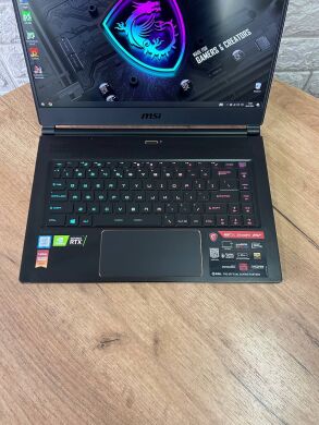 Ігровий ноутбук MSI GS65 Stealth 8SF / 15.6" (1920x1080) IPS / Intel Core i7-8750H (6 (12) ядра по 2.2 - 4.1 GHz) / 16 GB DDR4 / 1000 GB SSD NVMe / nVidia GeForce RTX 2070 Max-Q, 8 GB GDDR6, 256-bit / WebCam