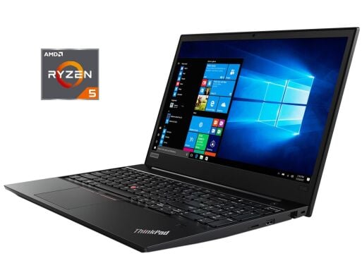Ноутбук Б-клас Lenovo ThinkPad E585 / 15.6" (1920x1080) IPS / AMD Ryzen 5 2500U (4 (8) ядра по 2.0 - 3.6 GHz) / 8 GB DDR4 / 256 GB SSD NVMe / AMD Radeon Vega 8 Graphics / WebCam
