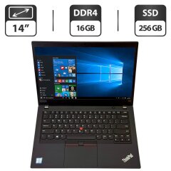 Ультрабук Lenovo ThinkPad T490 / 14" (1366x768) TN / Intel Core i5-8365U (4 (8) ядра по 1.6 - 4.1 GHz) / 16 GB DDR4 / 256 GB SSD / Intel UHD Graphics / WebCam / Windows 10 Pro