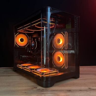 Сборка под заказ: новый игровой ПК GameMax Hype-M Black Tower / AMD Ryzen 7 7700 (8 (16) ядер по 3.8 - 5.3 GHz) / 32 GB DDR5 / 2000 GB SSD M.2 / nVidia GeForce RTX 5070, 12 GB GDDR7, 192-bit / 750W