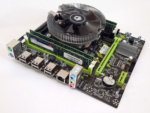 Комплект: Материнская плата Envinda X79G v1.51 + Intel Xeon E5-2650 v2 (8 (16) ядер по 2.6 - 3.4 GHz) / 16 GB DDR3 / 512 GB SSD M.2 NVMe + Кулер ID-Cooling DK-01