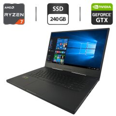 Ігровий ноутбук Asus ROG Zephyrus GA502DU / 15.6" (1920x1080) IPS / AMD Ryzen 7 3750H (4 (8) ядра по 2.3 - 4.0 GHz) / 16 GB DDR4 / 240 GB SSD / nVidia GeForce GTX 1660 Ti, 6 GB GDDR6, 192-bit