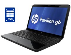Ноутбук HP Pavilion G6 / 15.6" (1366x768) TN / Intel Core i3-2330M (2 (4) ядра по 2.2 GHz) / 8 GB DDR3 / 240 GB SSD / Intel HD Graphics 3000 / WebCam / DVD-ROM / Win 10 Pro
