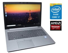 Мобільна робоча станція HP ZBook 15u G5 / 15.6" (1920x1080) TN / Intel Core i7-8550U (4 (8) ядра по 1.8 - 4.0 GHz) / 16 GB DDR4 / 256 GB SSD M.2 / AMD Radeon Pro WX 3100, 2 GB DDR5, 128-bit / WebCam / Win 10