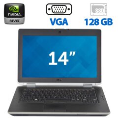 Ноутбук Dell Latitude E6430 / 14" (1600x900) TN / Intel Core i5-3210M (2 (4) ядра по 2.5 - 3.1 GHz) / 4 GB DDR3 / 128 GB SSD / nVidia NVS 5200M, 1 GB GDDR5, 64-bit / WebCam / DVD-ROM / HDMI / Windows 10 Pro