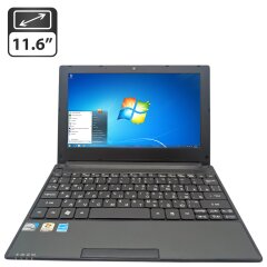 Нетбук eMachines 355 / 11.6" (1366x768) TN / Intel Atom N570 (2 (4) ядра по 1.6 GHz) / 2 GB DDR3 / 80 GB HDD / Intel Graphics / DVD-ROM