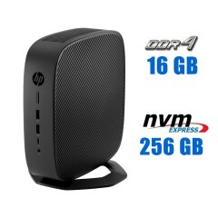 Неттоп HP t740 Thin Client USFF / AMD Ryzen V1756B (4 (8) ядра по 3.25 - 3.6 GHz) (аналог i7-7700T) / 16 GB DDR4 / 256 GB SSD M.2 / AMD Radeon RX Vega 8 Graphics / Win 10 Pro
