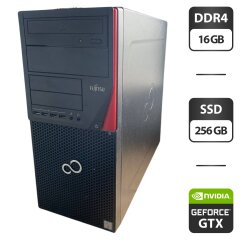 Комп'ютер Fujitsu Esprimo P756 E90 Tower / Intel Core i5-6400 (4 ядра по 2.7 - 3.3 GHz) / 16 GB DDR4 / 256 GB SSD / nVidia GeForce GTX 750 Ti, 2 GB GDDR5, 128-bit