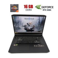 Ігровий ноутбук Acer Nitro 5 AN517-41-R3NX / 17.3" (1920x1080) IPS / AMD Ryzen 7-5800H (8 (16) ядер по 3.2 - 4.4 GHz) / 16 GB DDR4 / 1000 GB SSD / nVidia GeForce RTX 3080, 8 GB GDDR6, 256-bit / WebCam