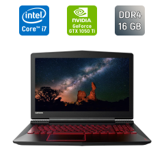 Игровой ноутбук Б-класс Lenovo Legion Y720-15IKBN / 15.6" (1920x1080) IPS / Intel Core i7-7700HQ (4 (8) ядра по 2.8 - 3.8 GHz) / 16 GB DDR4 / 128 GB SSD + 1000 GB HDD / nVidia Geforce GTX 1050 Ti, 4 GB GDDR5, 128-bit / HDMI / WebCam