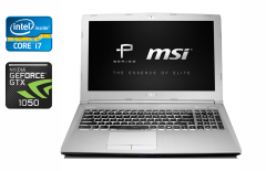 Ігровий ноутбук Б-клас MSI PE60 7RD / 15.6" (1920x1080) IPS / Intel Core i7-7700HQ (4 (8) ядра по 2.8 - 3.8 GHz) / 16 GB DDR4 / 128 GB SSD + 1000 GB HDD / nVidia GeForce GTX 1050, 2 GB GDDR5, 128-bit / WebCam / HDMI
