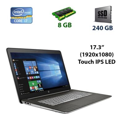 Игровой ноутбук HP Envy M7-N109DX / 17.3" (1920x1080) Touch IPS LED / Intel Core i7-6500U (2 (4) ядра по 2.5 - 3.1 GHz) / 8 GB DDR3 / 240 GB SSD / nVidia GeFroce 940M, 2 GB DDR3, 64-bit / WebCam / DVD-RW / USB 3.0 / HDMI