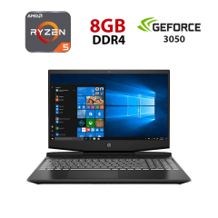 Ігровий ноутбук HP Pavilion Gaming 15-EС2823NO / 15.6" (1920x1080) IPS / AMD Ryzen 5 5600H (6 (12) ядер по 3.0 - 4.2 GHz) / 8 GB DDR4 / 240 GB SSD / nVidia GeForce RTX 3050, 4 GB GDDR6, 128-bit / WebCam