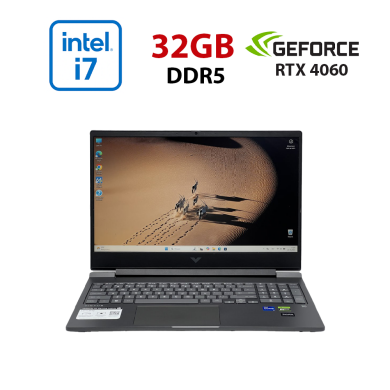 Игровой ноутбук Б-класс HP Victus 16-r0073cl / 16" (1920x1080) IPS / Intel Core i7-13700HX (16 (24) ядер по 1.5 - 5.0 GHz) / 32 GB DDR5 / 960 GB SSD / nVidia GeForce RTX 4060, 8 GB GDDR6, 128-bit / WebCam Игровой ноутбук Б-класс HP Victus 16-r0073cl / 16" (1920x1080) IPS / Intel Core i7-13700HX (16 (24) ядер по 1.5 - 5.0 GHz) / 32 GB DDR5 / 960 GB SSD / nVidia GeForce RTX 4060, 8 GB GDDR6, 128-bit / WebCam