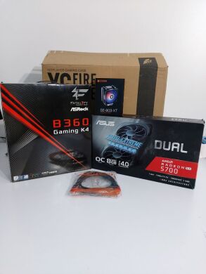Ігровий ПК 1stPlayer FireBase X6 Tower / Intel Core i7-8700 (6 (12) ядер по 3.2 - 4.6 GHz) / 32 GB DDR4 / 512 GB SSD M.2 + 500 GB HDD + 1000 GB HDD / AMD Radeon RX 5700, 8 GB GDDR6, 256-bit / 730W + Кабелі HDMI та живлення