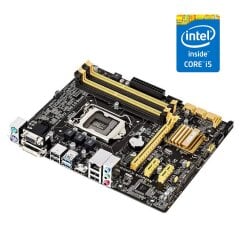 Комплект: Материнська плата Asus B85M-G / LGA1150 / Intel Core i5-4690 (4 ядра по 3.5 - 3.9 GHz) / 32 GB DDR3 / Intel HD Graphics 4600 + Кулер