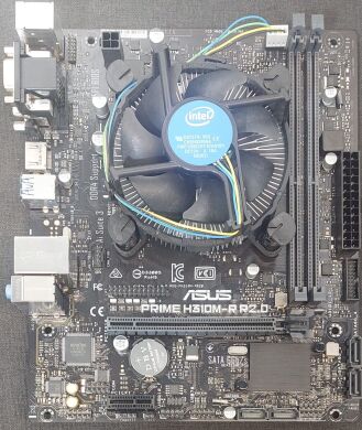 Комплект: материнська плата Asus Prime H310M-R R2.0 / LGA1151 / Intel Pentium Gold G5400 (2 (4) ядра по 3.7 GHz) / 4 GB DDR4 / Intel UHD Graphics 610 + Кулер