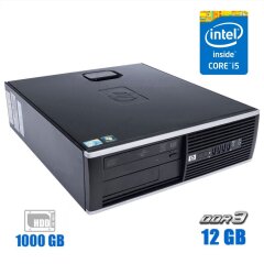 Компьютер HP Compaq 6200 Pro SFF / Intel Core i5-2400S (4 ядра по 2.5 - 3.3 GHz) / 12 GB DDR3 / 1000 GB HDD / Intel HD Graphics 2000 / DVD-RW