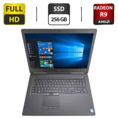 Мобільна робоча станція Б-клас Dell Precision 7710 / 17.3" (1920x1080) IPS / Intel Core i7-6820HQ (4 (8) ядра по 2.7 - 3.6 GHz) / 16 GB DDR4 / 256 GB SSD / AMD Radeon R9 M375X, 2 GB GDDR5, 128-bit / WebCam