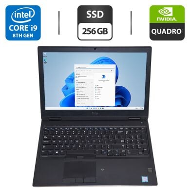 Мобільна робоча станція Dell Precision 7530 / 15.6" (1920x1080) IPS / Intel Core i9-8950HK (6 (12) ядер по 2.9 - 4.8 GHz) / 16 GB DDR4 / 256 GB SSD / nVidia Quadro P1000, 4 GB GDDR5, 128-bit / WebCam