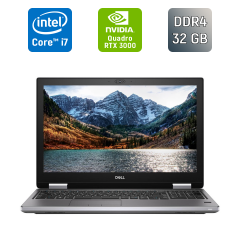 Мобильная рабочая станция Dell Precision 7740 / 17.3" (1920x1080) IPS / Intel Core i7-9850H (6 (12) ядер по 2.6 - 4.6 GHz) / 32 GB DDR4 / 500 GB SSD / nVidia Quadro RTX 3000, 6 GB GDDR6, 192-bit / TouchID / WebCam
