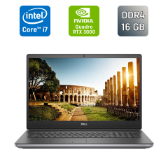 Мобільна робоча станція Dell Precision 7750 / 17.3" (1920x1080) IPS / Intel Core i7-10850H (6 (12) ядер по 2.7 - 5.1 GHz) / 16 GB DDR4 / 512 GB SSD / nVidia Quadro RTX 3000, 6 GB GDDR6, 192-bit / WebCam