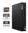 Неттоп Lenovo Thinkcentre m75q Gen2 USFF / AMD Ryzen 3 PRO 5350GE (4 (8) ядер по 3.6 - 4.2 GHz) / 8 GB DDR4 / 256 GB SSD / AMD RX Vega 6 / USB 3.1 / Windows 11 / Блок питания в комплекте