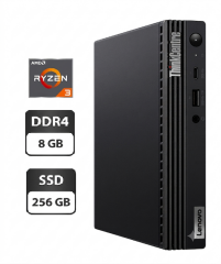 Неттоп Lenovo Thinkcentre m75q Gen2 USFF / AMD Ryzen 3 PRO 5350GE (4 (8) ядер по 3.6 - 4.2 GHz) / 8 GB DDR4 / 256 GB SSD / AMD RX Vega 6 / USB 3.1 / Windows 11 / Блок питания в комплекте